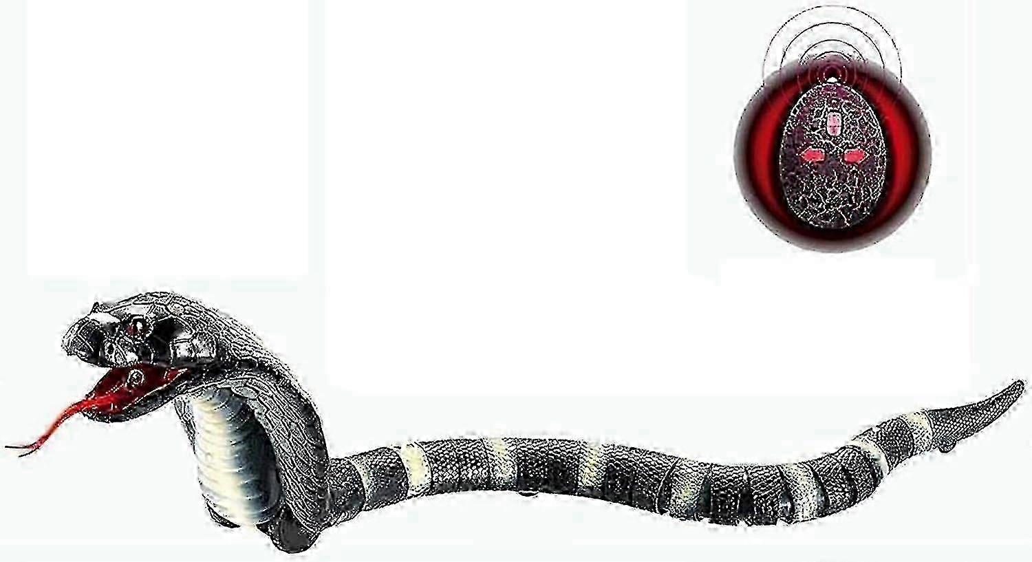 2025 Realistic RC Snake, 17" Upgraded Long Rechargeable Remote Control RC Snake Cobra Toy(Black)
