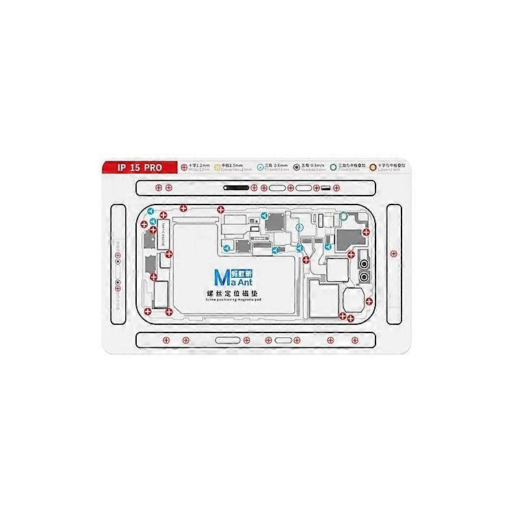 MAANT Compatible For iPhone 15 Pro Double-Sided Magnetic Screw Positioning Soft Mat Phone Repair Tool