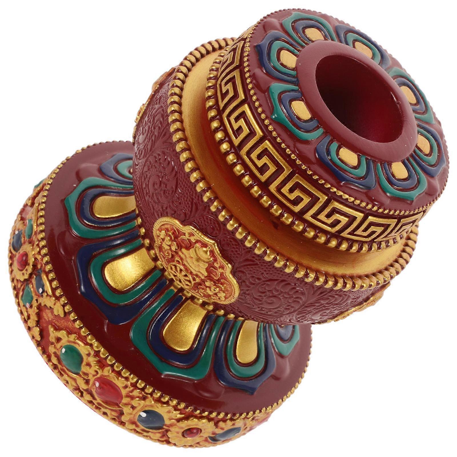 Chic Resin Base for Prayer Wheel, Ornament Display Stand with Elegant Features