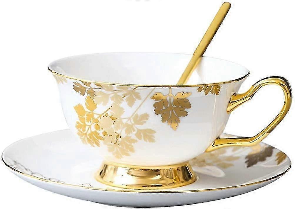 Ceramic Coffee Cup and Saucer Set, High-end Teacup for Home Use, Perfect for Flower Tea and Various Specialty Coffees, Ideal for Coffee and