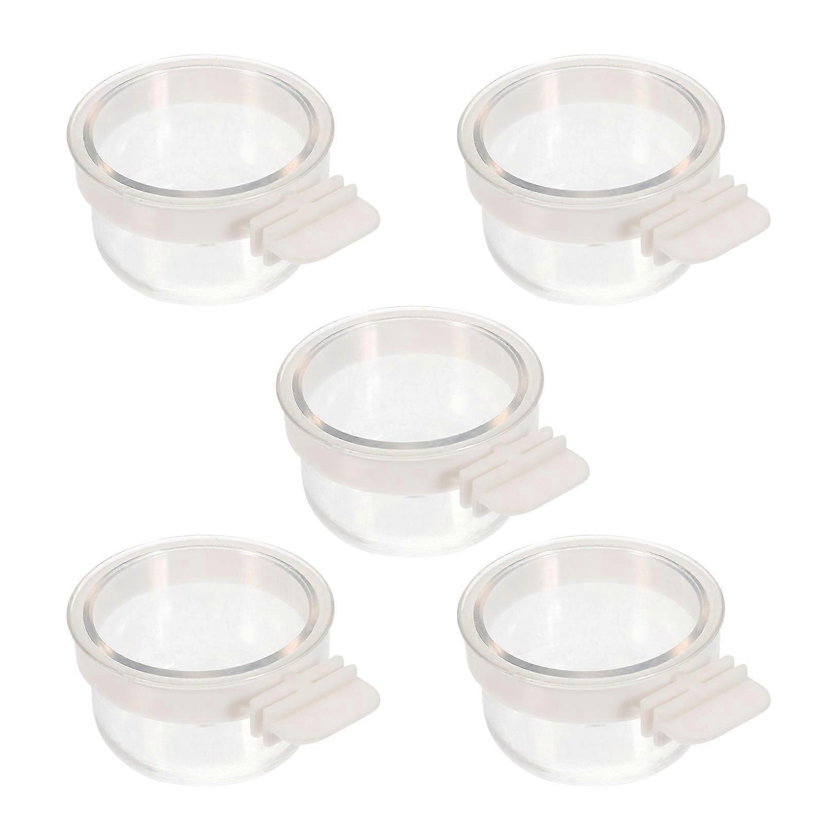 Transparent Multi Function Parrot Bowls Durable Spill Proof Bird Feeders for Home & Pet Store Use Easy Install Cage Food Containers for Parrots &