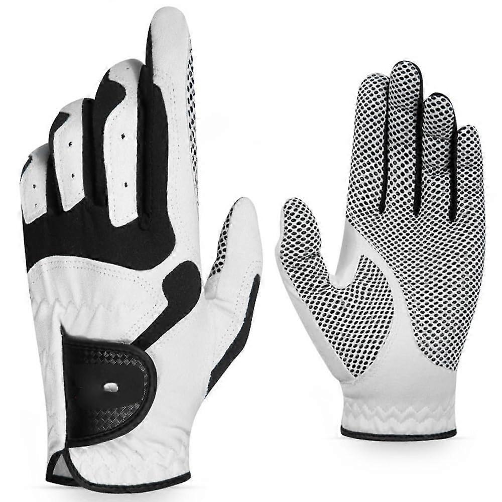Golf Glove for Men, Right Hand, White, Size 26, Microfiber, Breathable, Soft, Comfortable, Swing Training, Non-Slip
