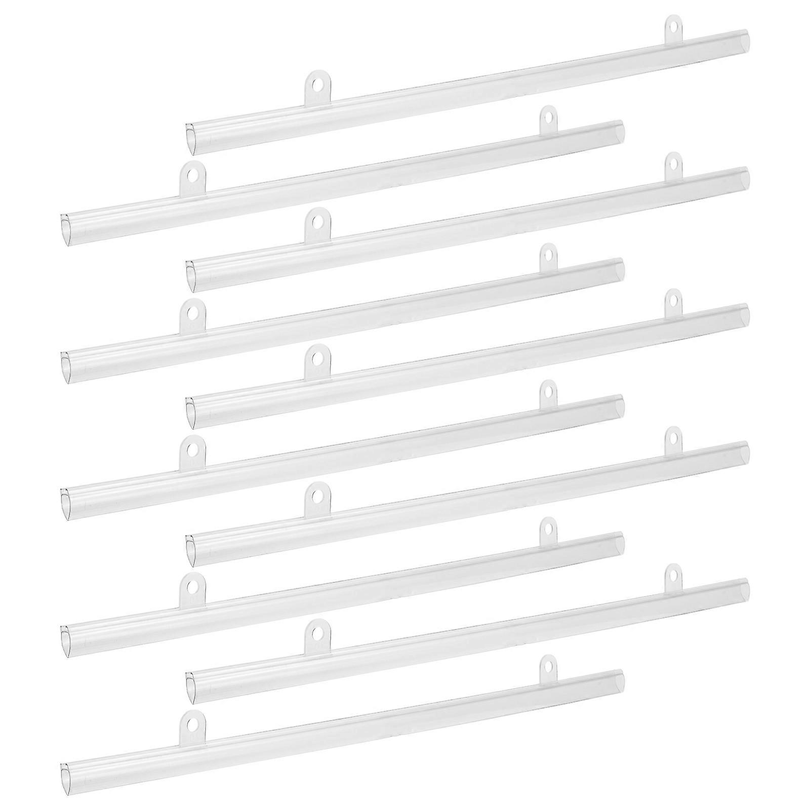 Suspended Rod PVC Poster Hanger for Storage Use 10Pcs Transparent Poster Frame Rail