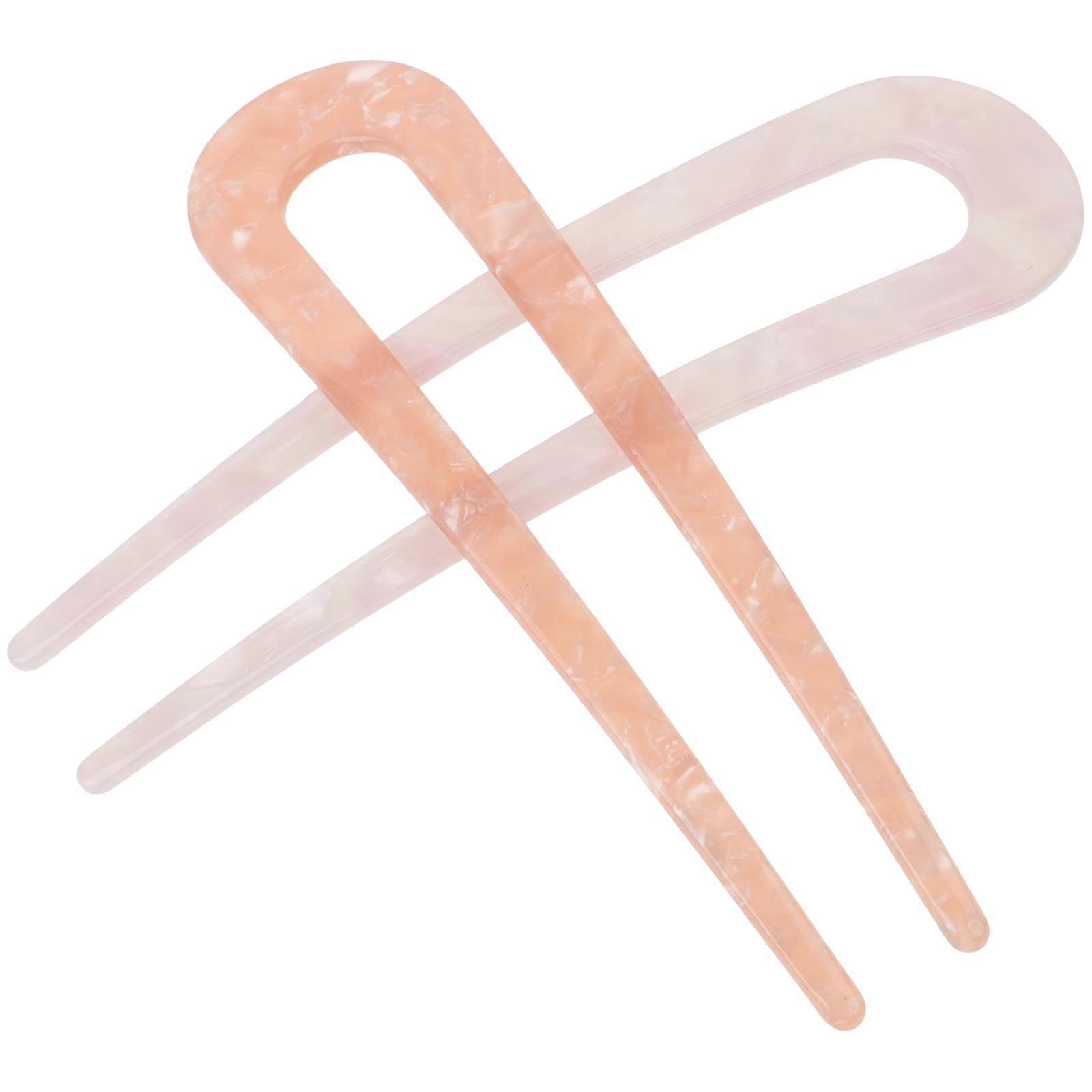 Spinki do włosów w kształcie litery U dla kobiet Eleganckie akcesoria do włosów w kolorze różowym i czerwonym na wesela, imprezy i codzienne noszenie Stylowe ozdobne szpilki do koka i upięcia