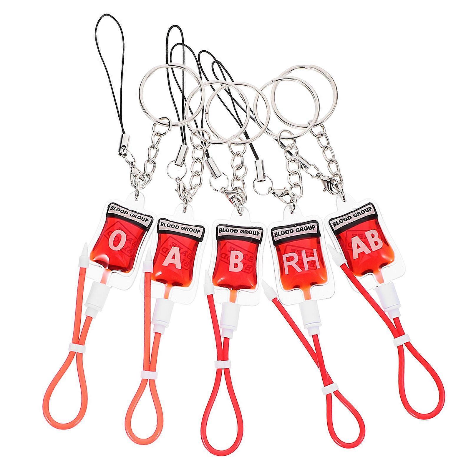 Keychain 5Pcs Red Party Favor Metal Unique Design for Hanging Keys