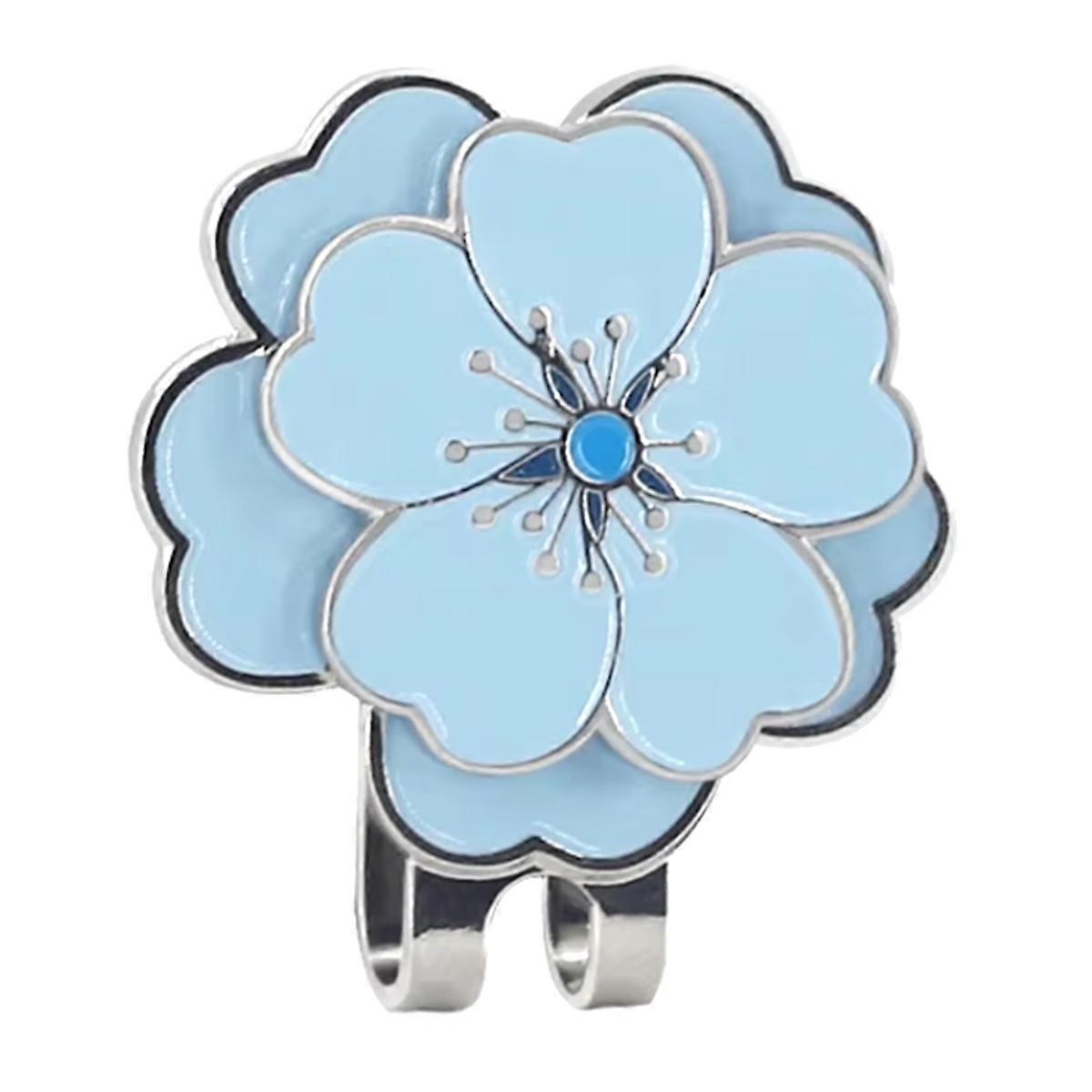 Removable Yellow Flower Pattern Golf Cap Clip with Small Flower Magnetic Marker for Women Gift Golf