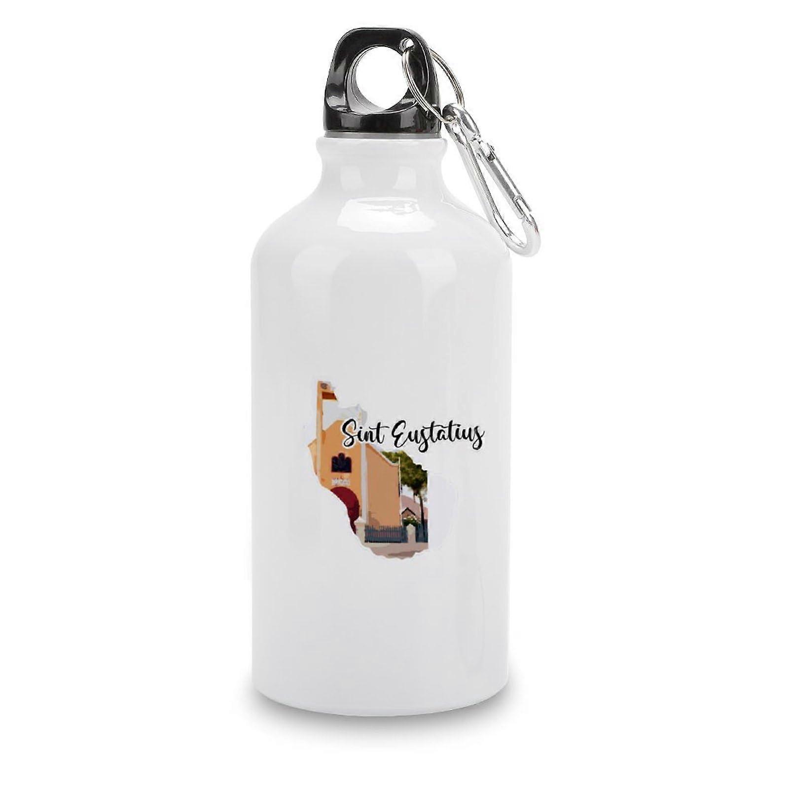 Sint Eustatius Vacuumulated sports water bottle, 400 ml, Design: Sint Eustatius Map Ref: 5175