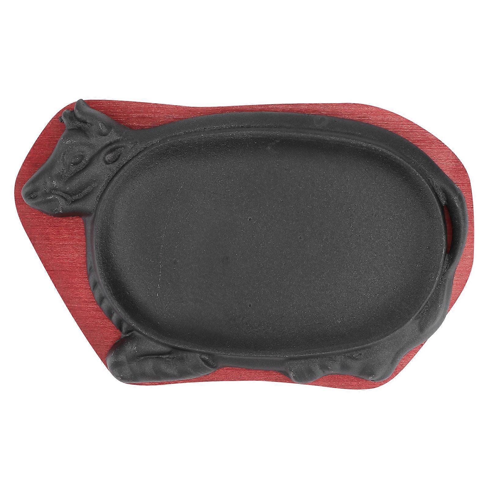 Non Stick Iron Roasting Tray for Barbecue Teppanyaki, Versatile Baking Pan for Gas and Induction Cookers, Easy Transfer for Outdoor Cooking