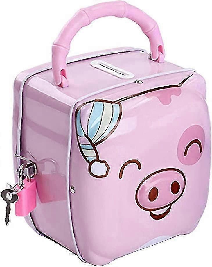 ميني بيجي بانك ، صندوق حديد للأطفال عملات معدنية يقدم هدية فريدة مثالية ، ديكور الحضانة ، تذكار أو بنك نقود الادخار للأولاد والبنات 3-12 سنة - دبوس