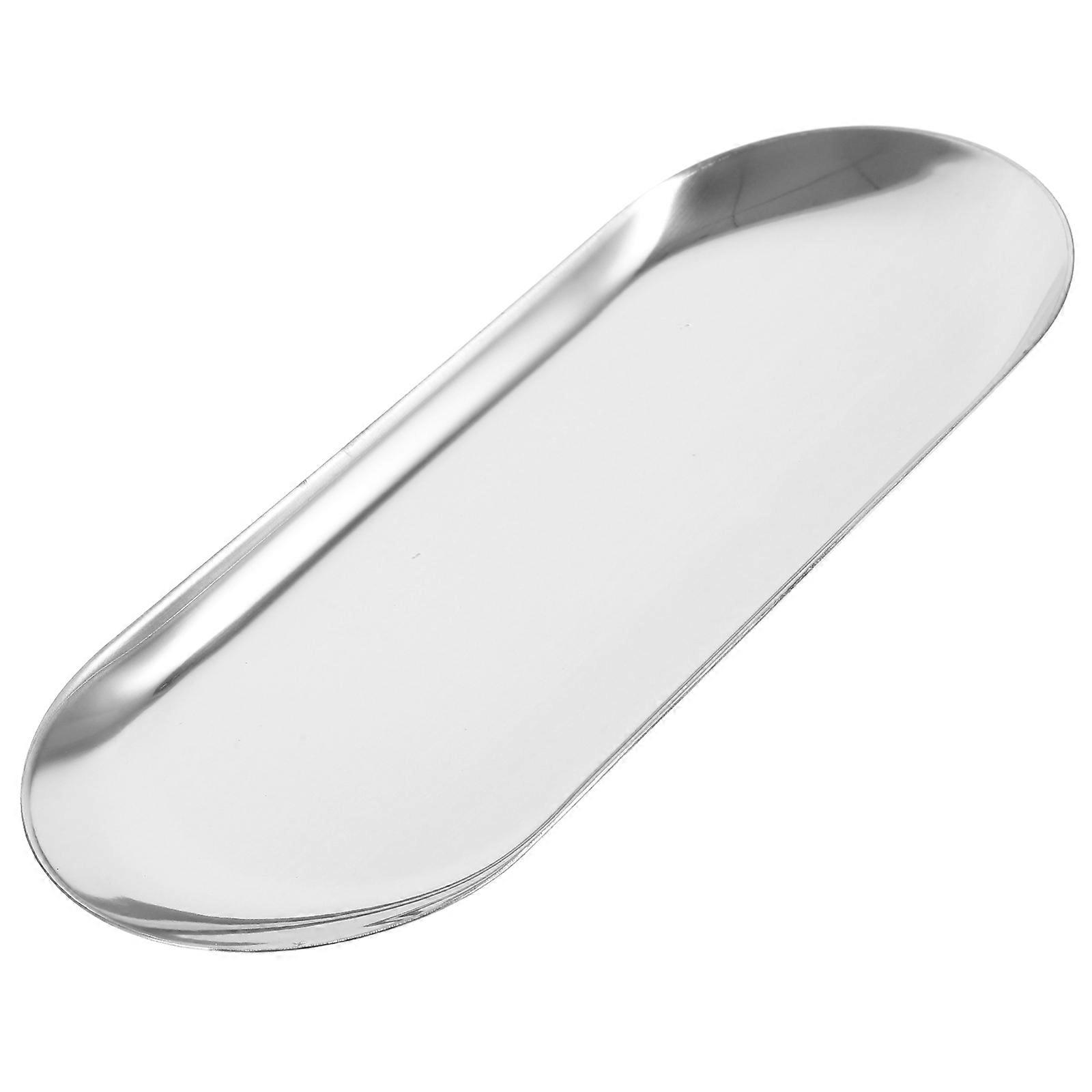 Footed Fruit Serving Tray Beverage Serving Tray Dessert Holding Cafe Use Oval Shape 22.50X9.20X1.00CM 1Set