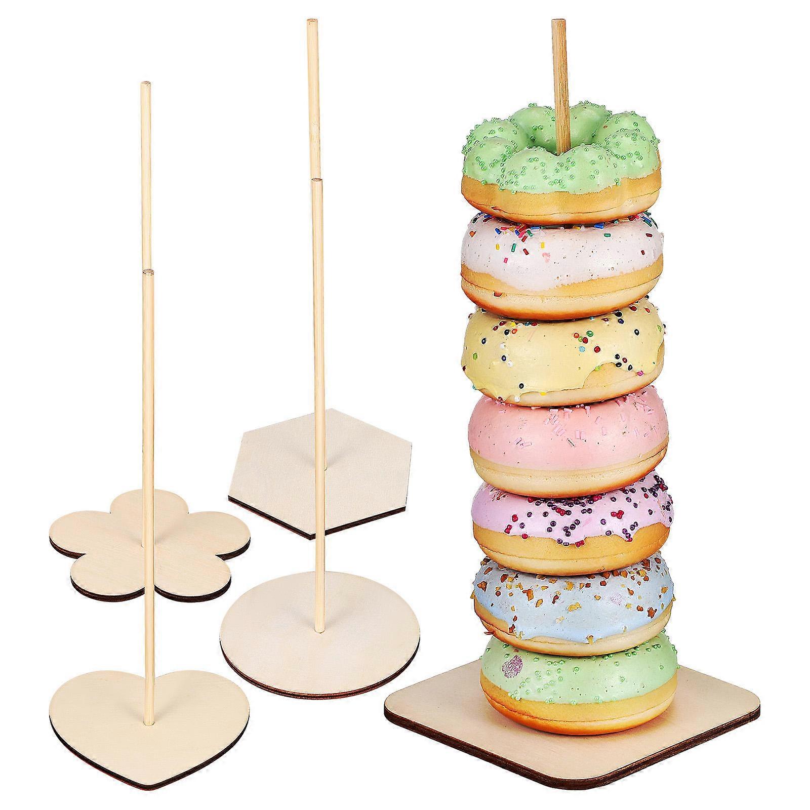 Donut Display Stands Donut Stands Birthday Party Heart Shape ABS Simple Design 5Pcs