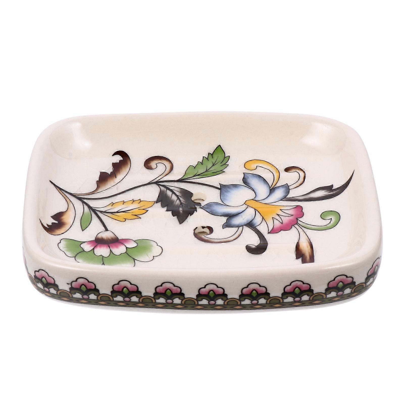 Decorative Soap Dish Creative Ceramic Drainage Kitchen Sink Accessory 1 Set