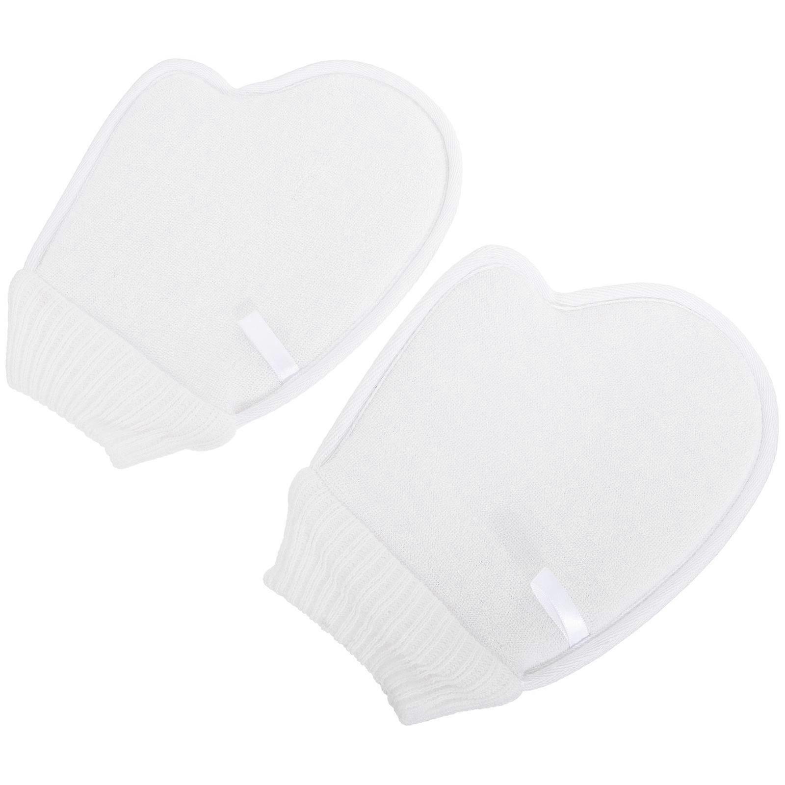 Exfoliating Shower Gloves in Assorted Colors for Bathing Made of Loofah Sponge Glove Shape 2 Pieces