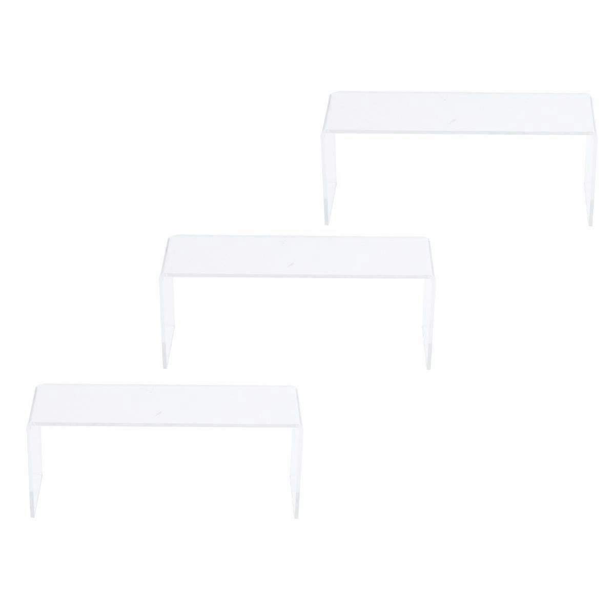 Here's a polished and professional product description based on your input:
**3pcs Clear Acrylic Shoe Display Risers – U Shaped Stand for Retail