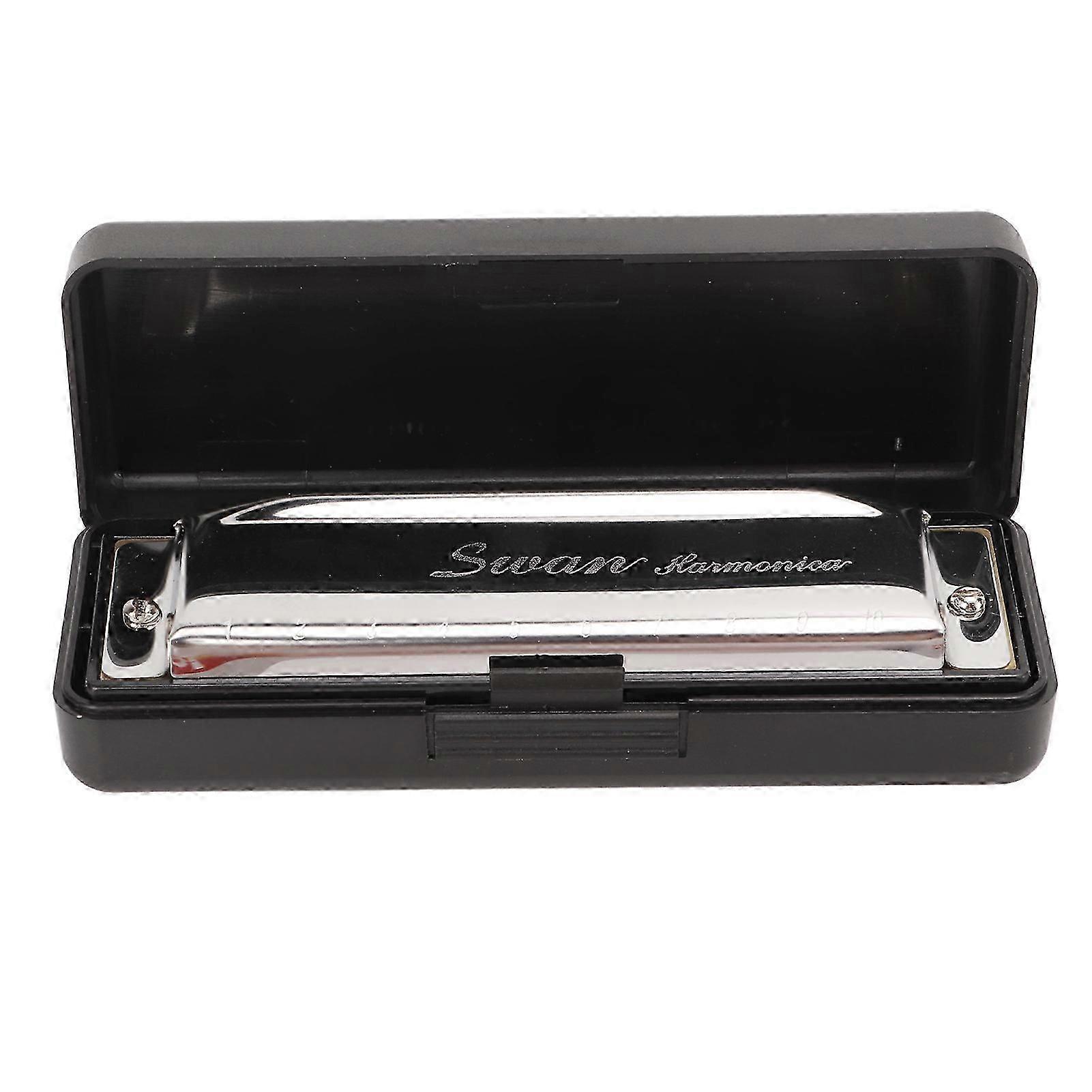 G Key Harmonica 10 Hole 20 Tone Mouth Organ Rust Corrosion Proof Portable Harmonica for Beginner Children