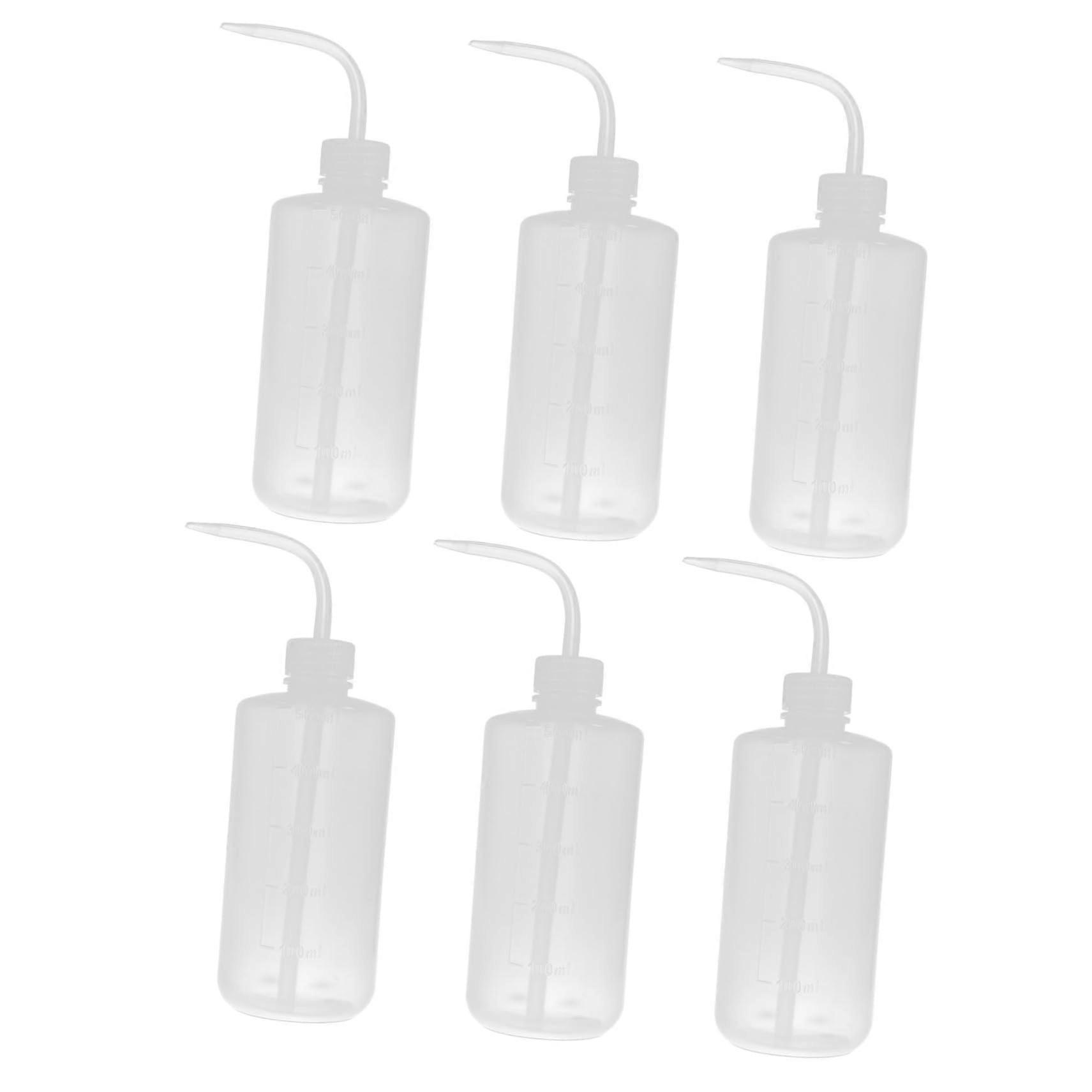 6 refillable wash bottle pack leakproof squeeze bottle with scale precise dosing tip for laboratory plant watering LDPE
