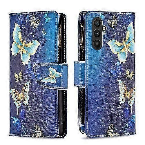 For Samsung Galaxy A25 5G Colored Drawing Pattern Zipper Leather Mobile Phone Case
