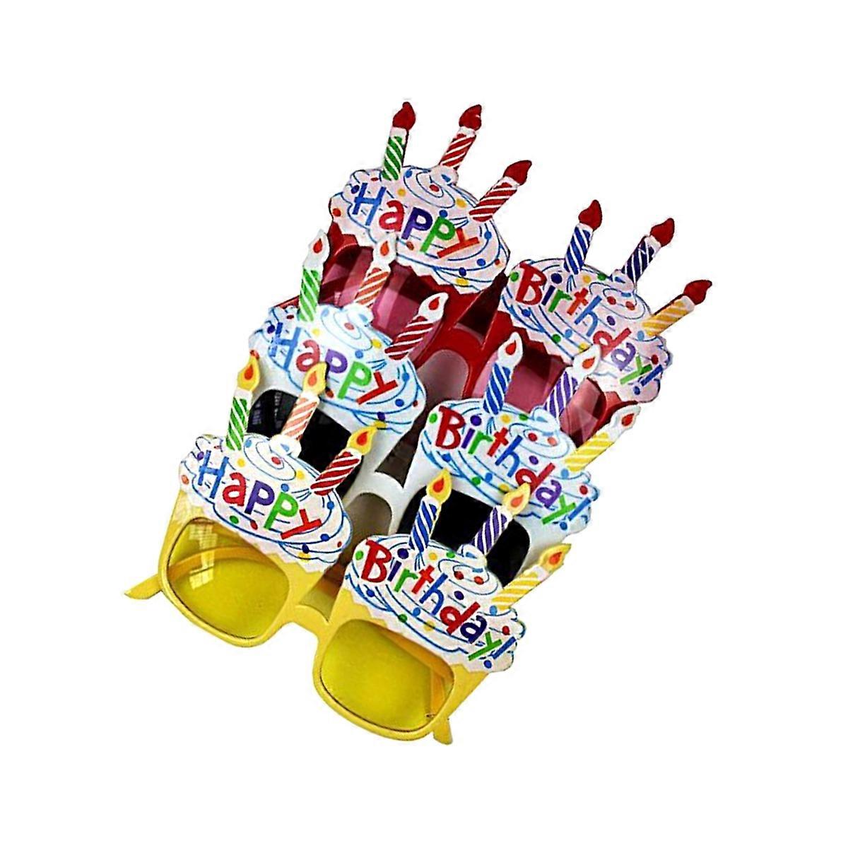 present Item Sunglasses Novelty Sunglasses For Celebration Color White Yellow Round Style 3Pcs