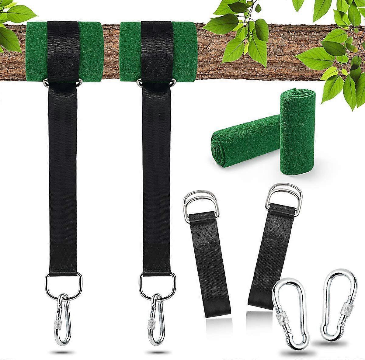 Hammock Strap, Swing Strap 4x150CM with 4 D-Hook Carabiner, Hammock Hanging Kit for Trees