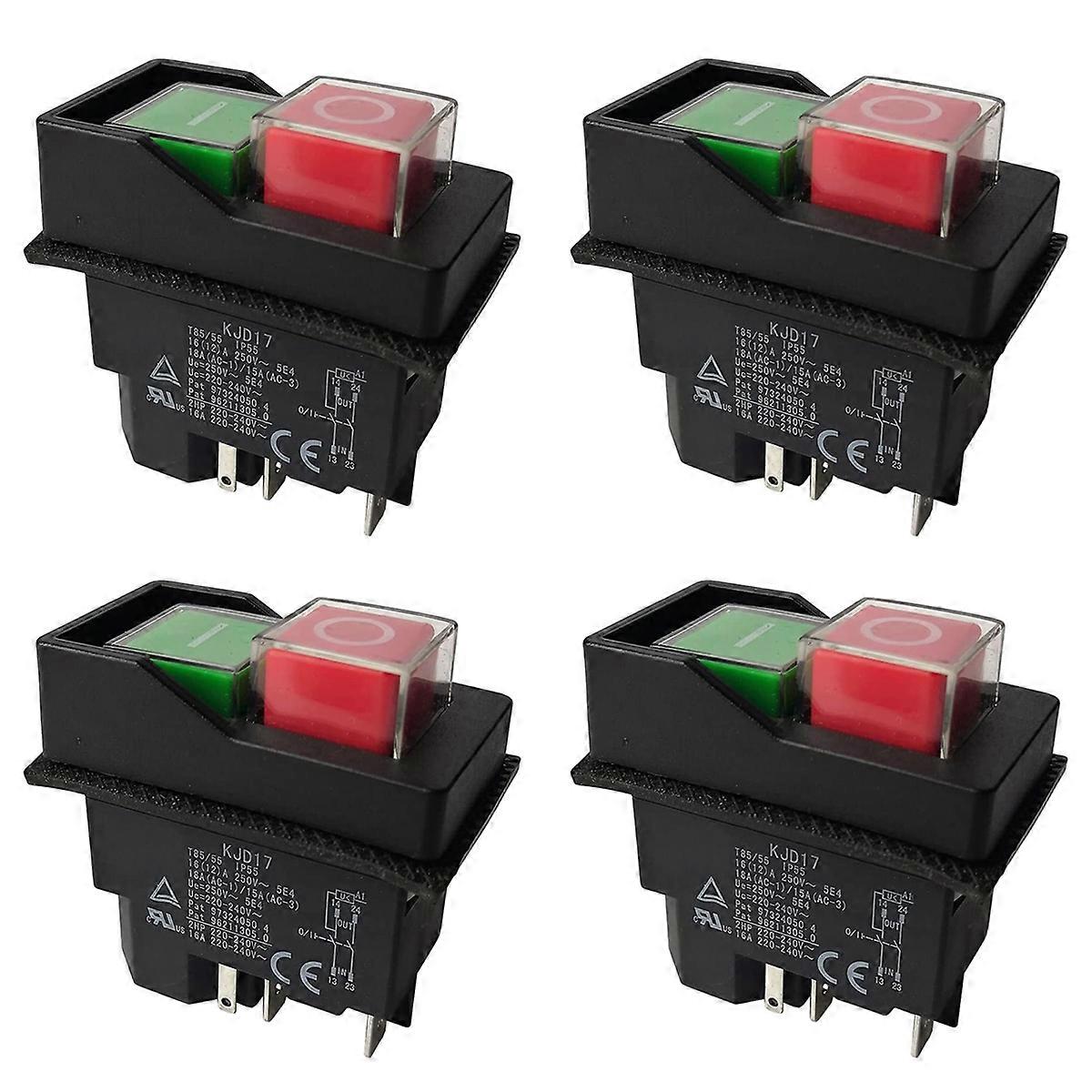 Electromagnetic Switches Pushbutton Switches KJD17 220V 5 Pin