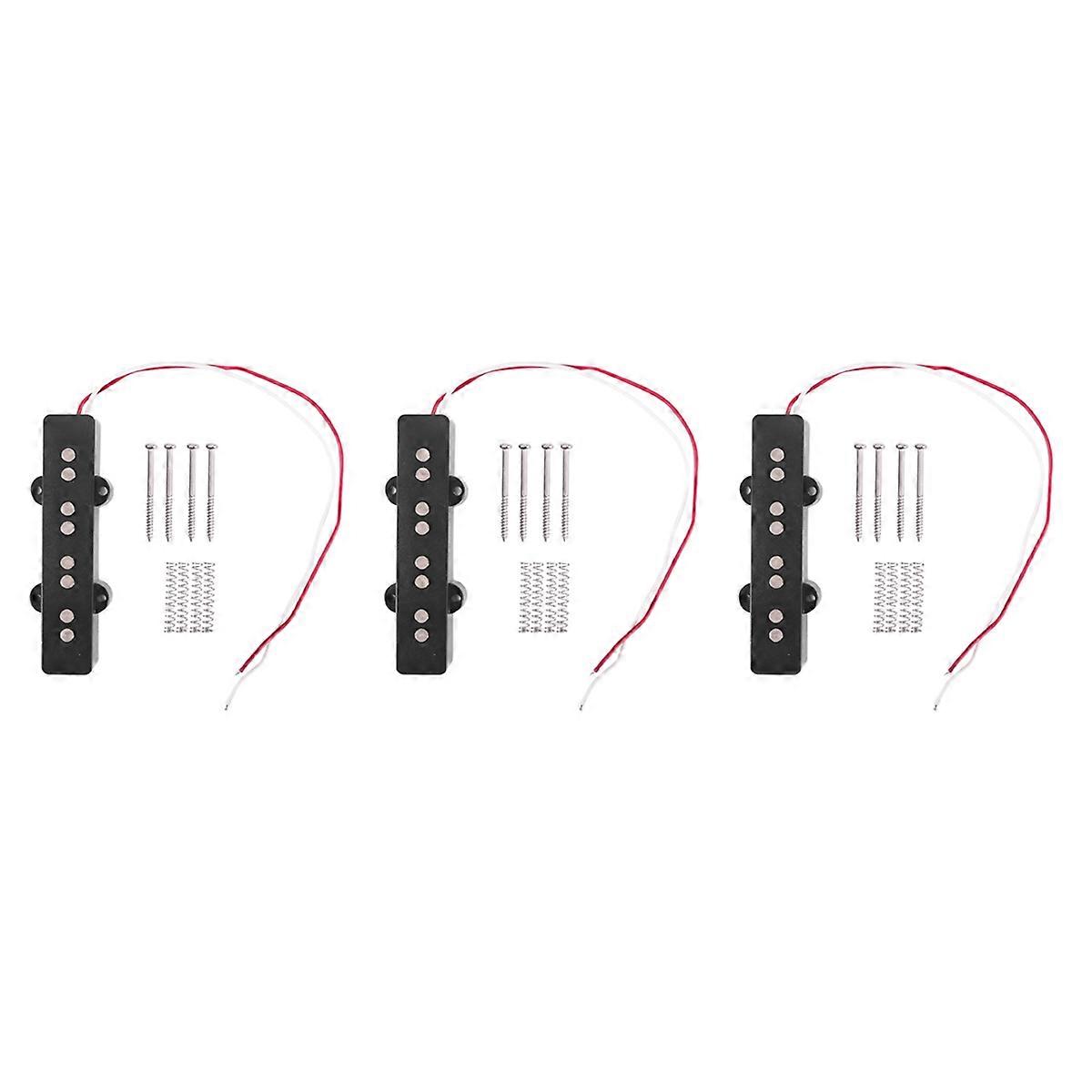 Pro Electric Bass Open Type Noiseless Bridge Pickup Black 95x18.3Mm