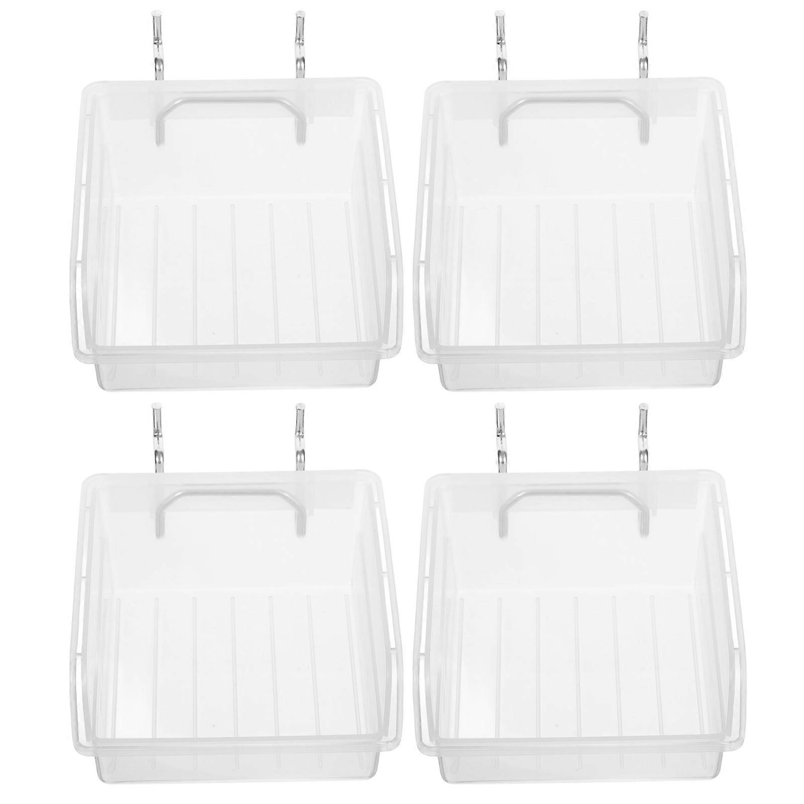Pegboard Containers Nut Storage Plastic Garage Shop Utility Bins 4Pcs