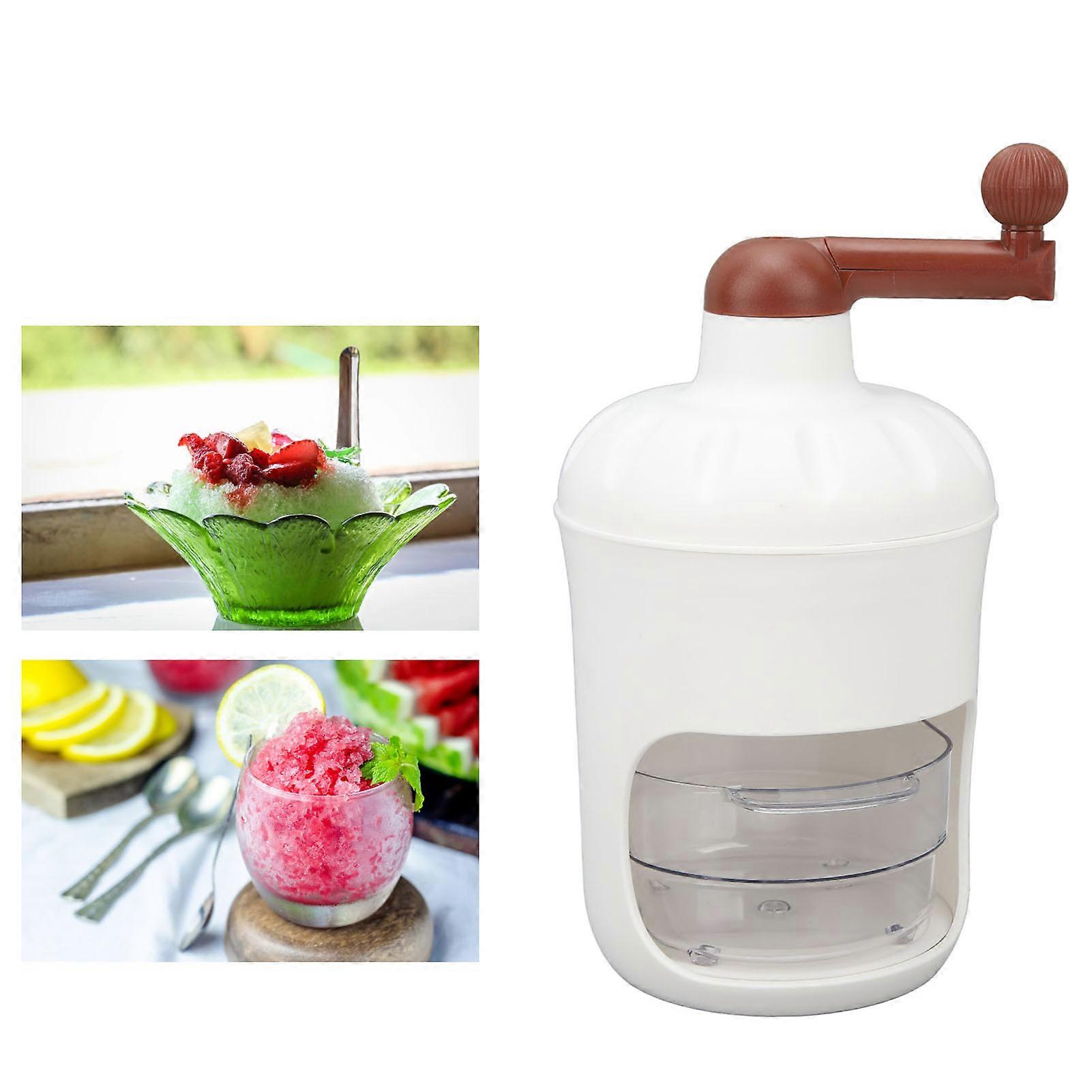 Hand Crank Ice Crusher Manual Shaved Ice Maker Machine Ice Shaver Snow Cone Machine