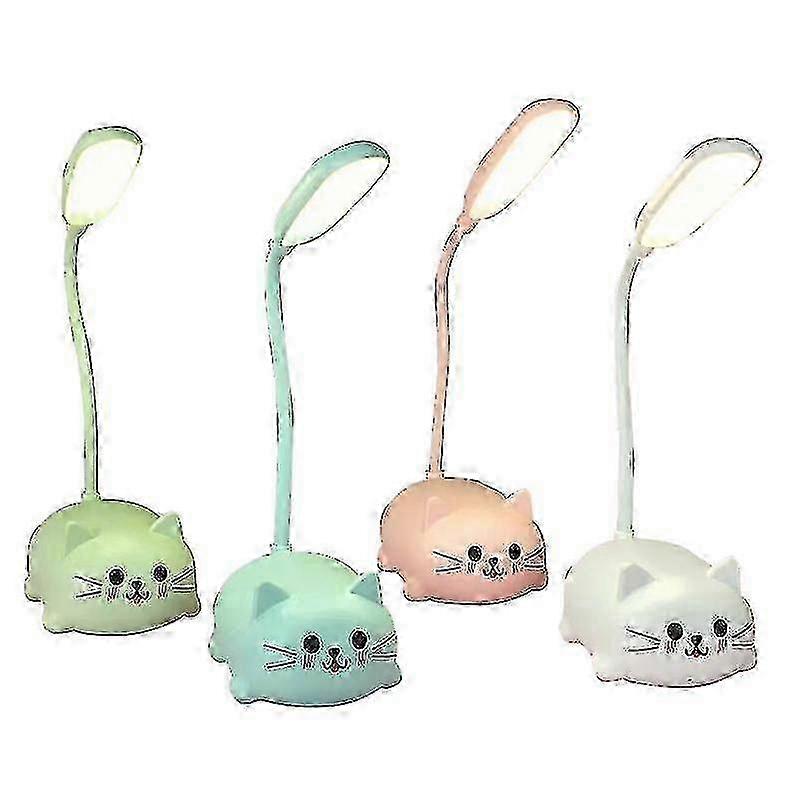 1pc Adjustable Table Lamp, Cute Cat Night Light, USB Rechargeable LED Desk Light, Child Eyecare Warm Lamp