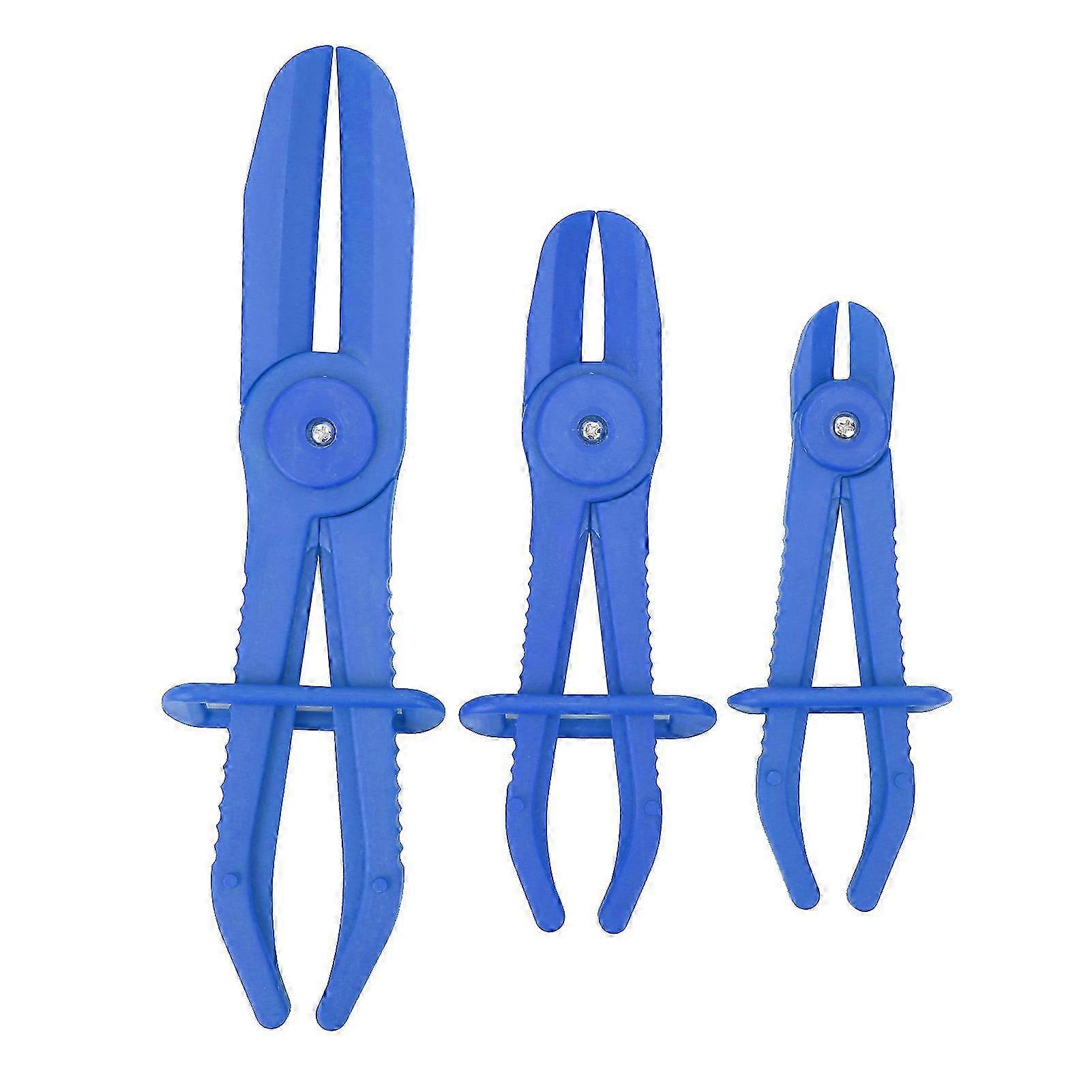 3pcs Plastic Hose Clamp Tool Pipe Tube Cutting Pliers with Anti-Slip Handle (Blue)