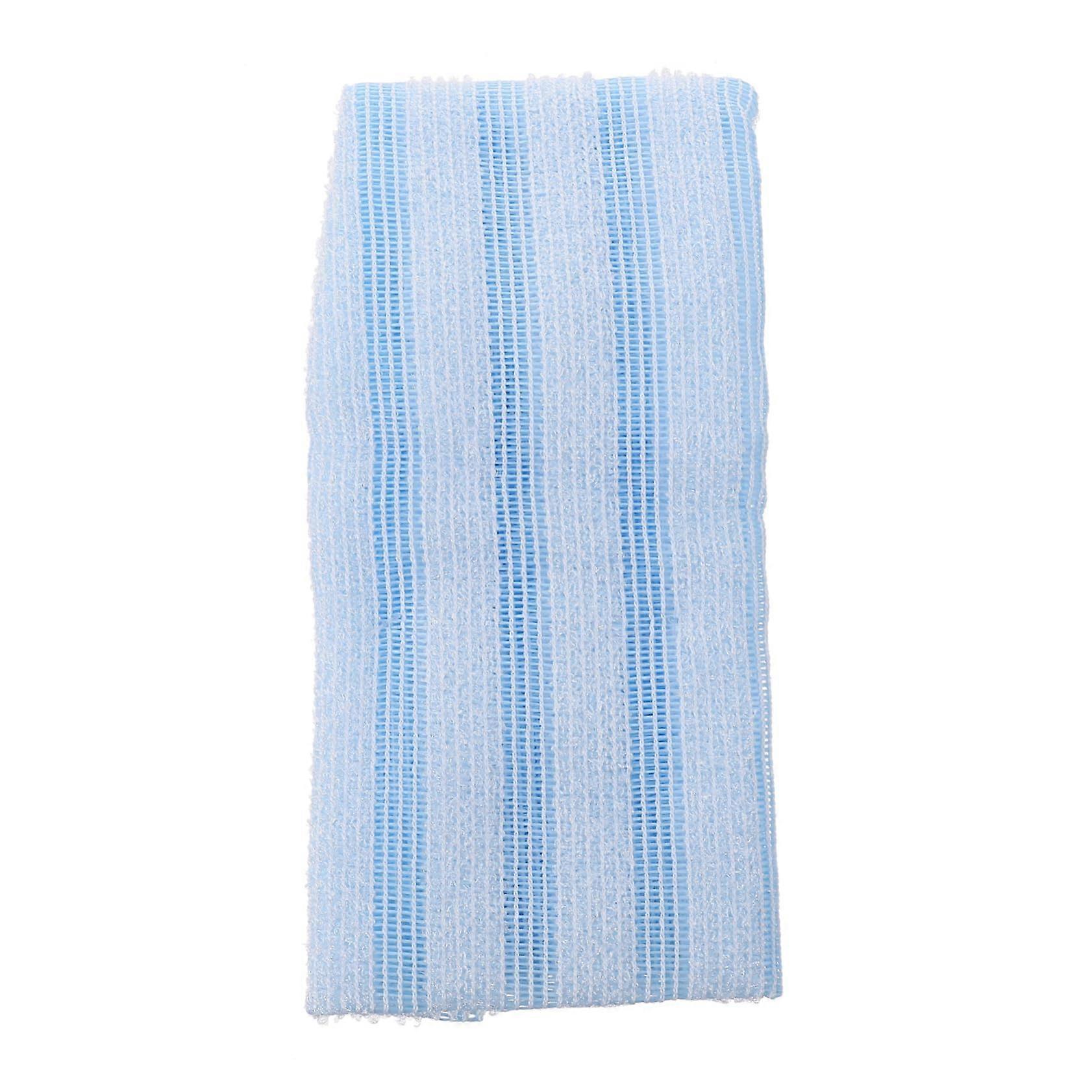 Back Scrubbing Towel Exfoliating Shower Brush with Long Handle for Easy Back Cleaning and Smooth Skin Care, Blue