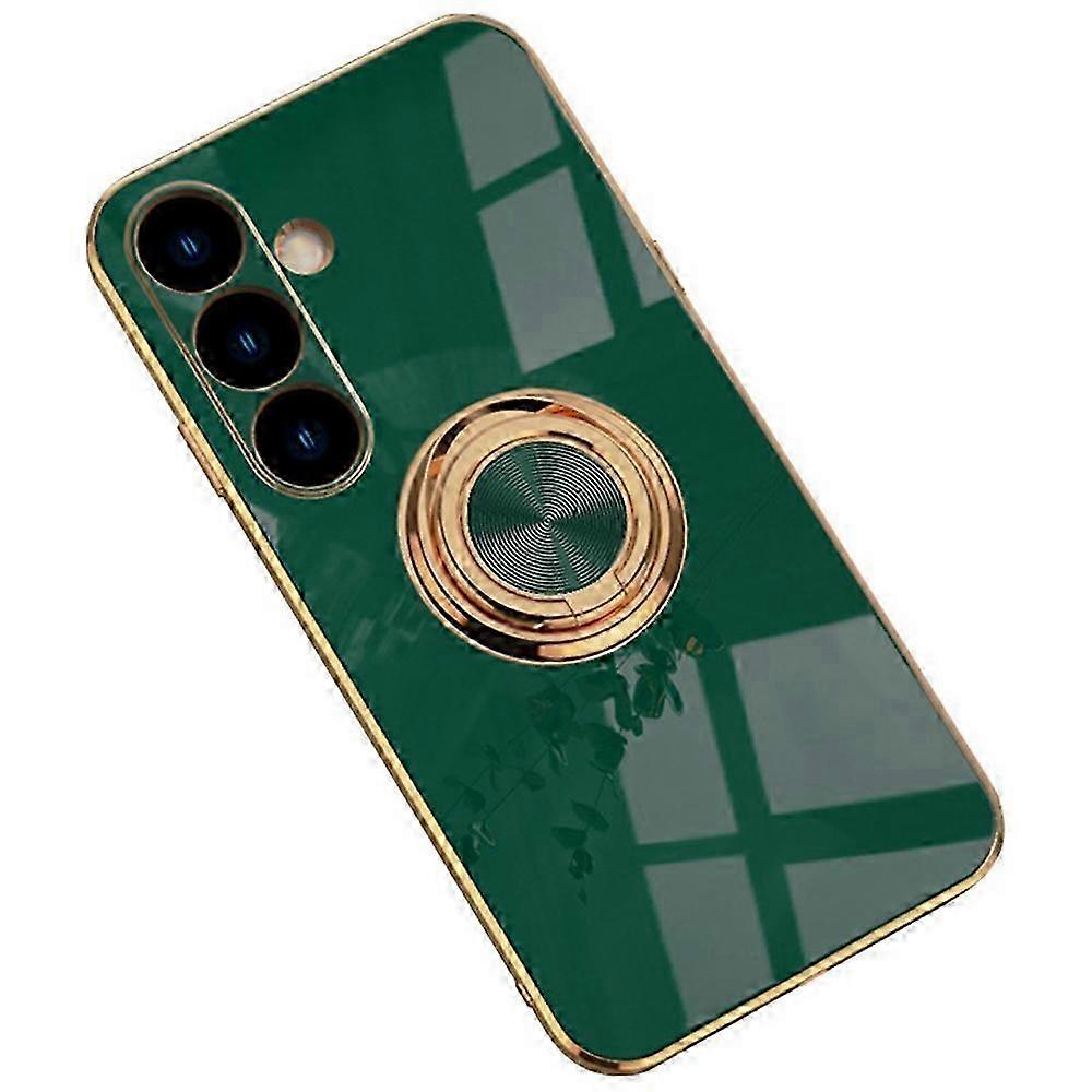 5G Phone Case with Ring Holder, 6D Electroplating TPU Cover, Precise Cutouts for Galaxy A56