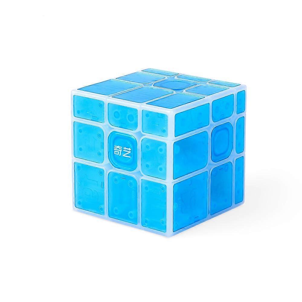 QY Toys ICY Amber Series Mirror Cube 3x3 Frosted Amber Blue Stickerless Mirror Speed Cube