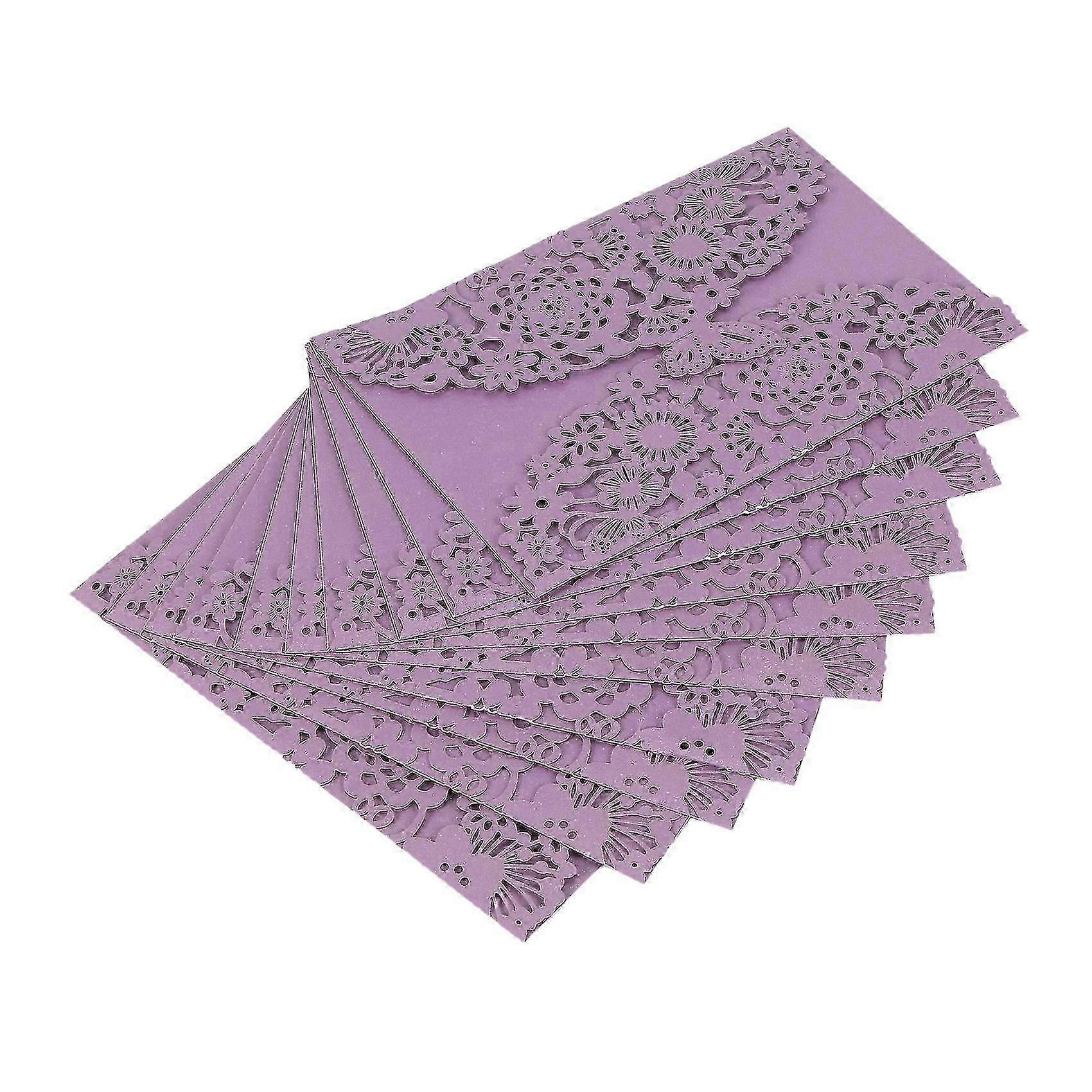 10pcs/set Delicate Carved Butterflies Romantic Wedding Party Invitation Card Envelope Invitations F-haoyi