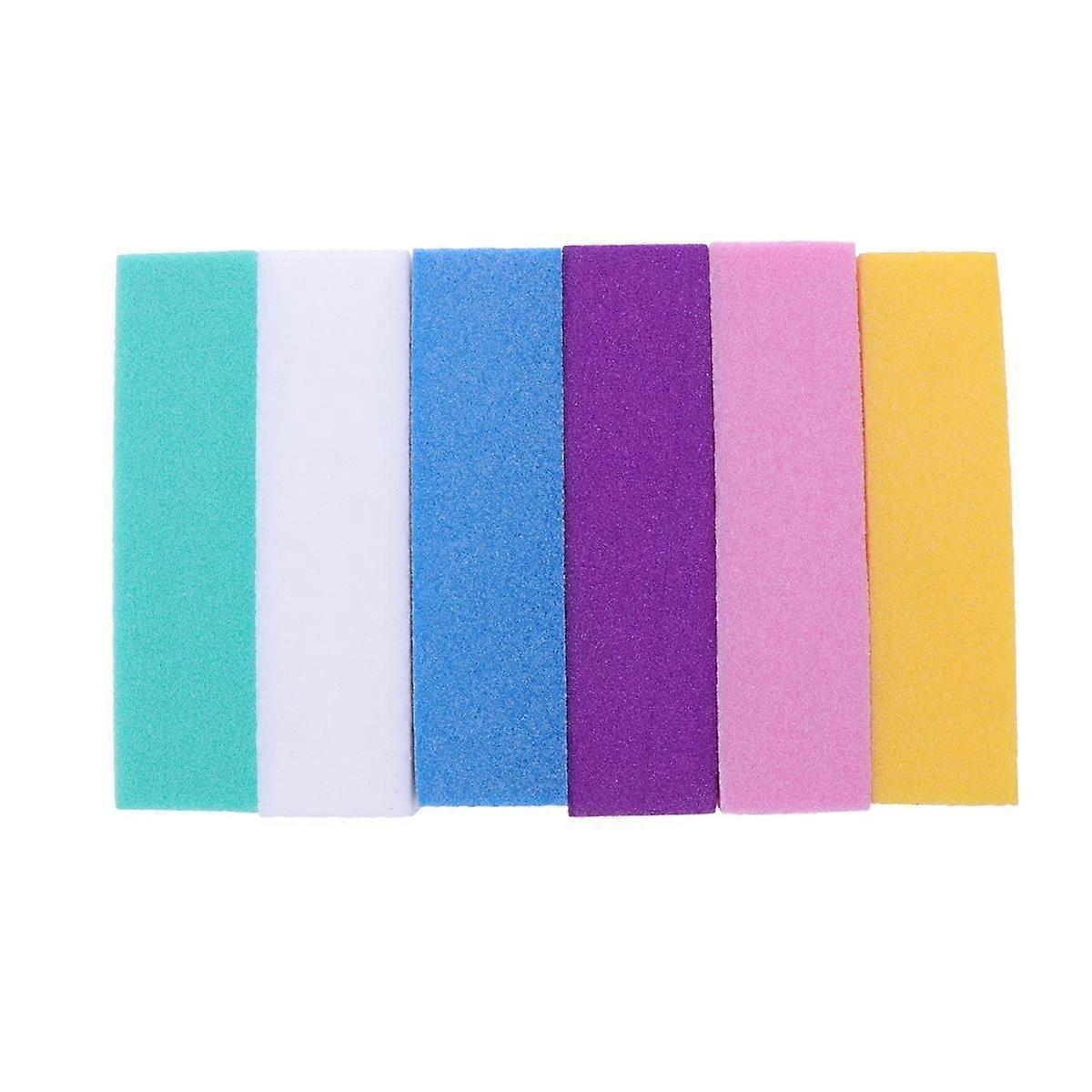 Grinding Tool Set Nail File Set Square Shape For Manicuring Purple 9.5 x 3 x 3 Cm 6Pcs/Set