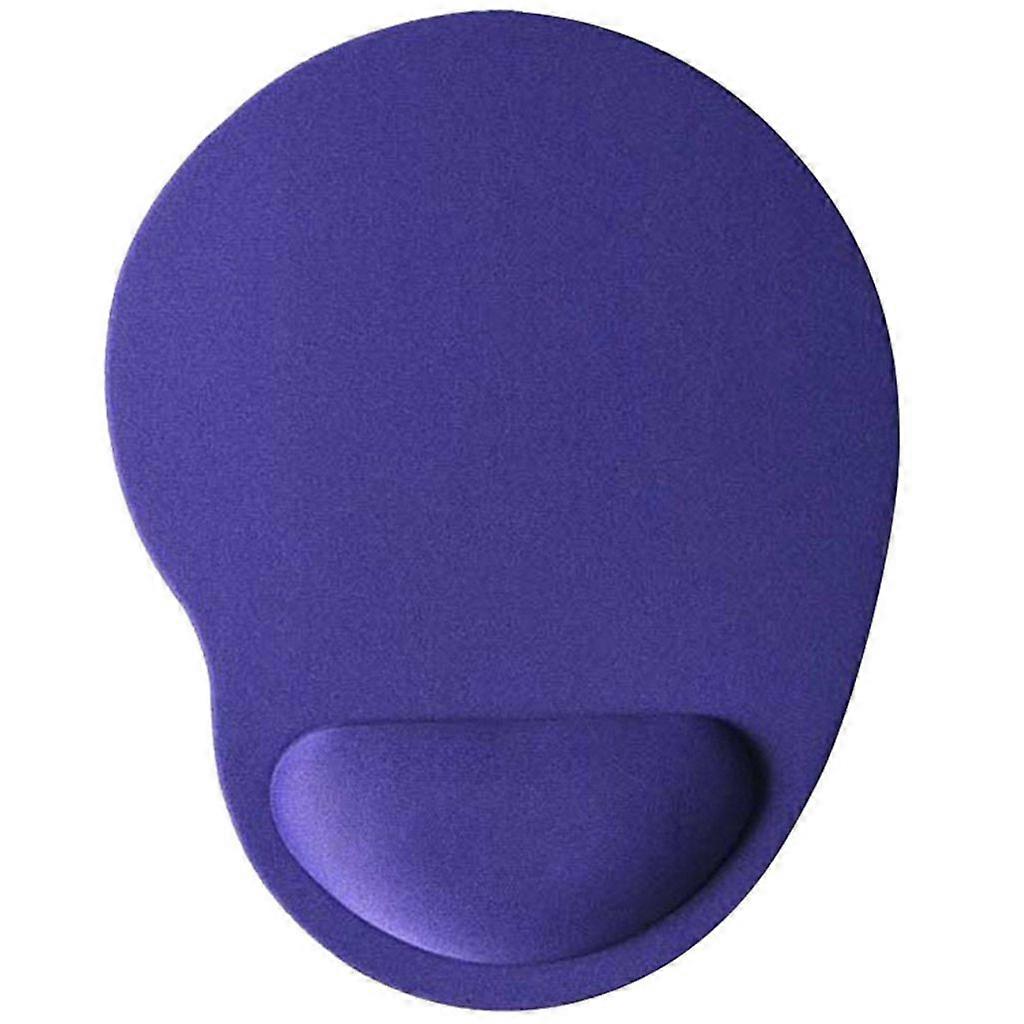 Home Office Non-slip Comfortable Solid Color Gaming Mouse Pad with Wrist Support - Purple