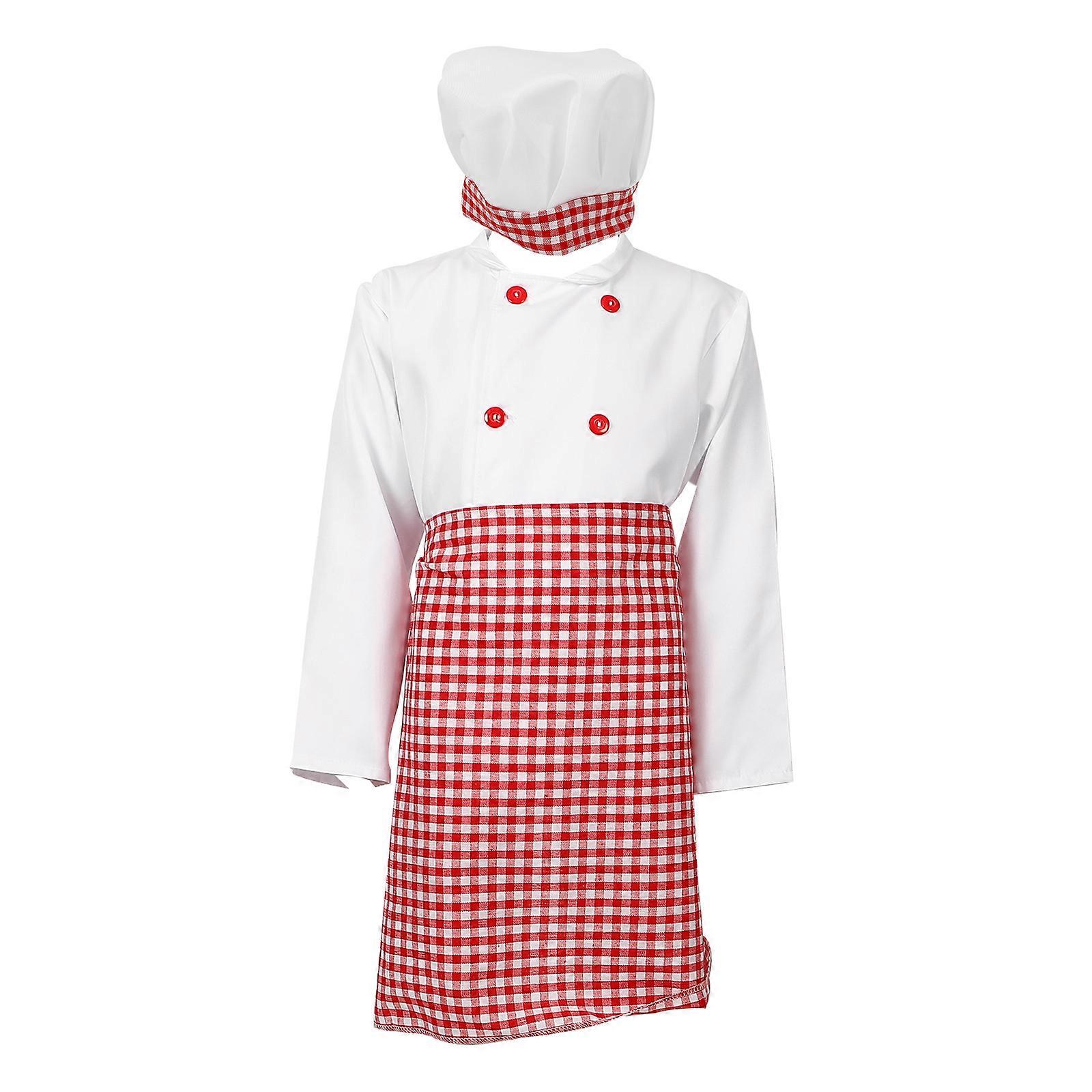 Kids Chef Hats And Coat Childrens Costume For Cooking Baking Diy Activities Parties 1Set