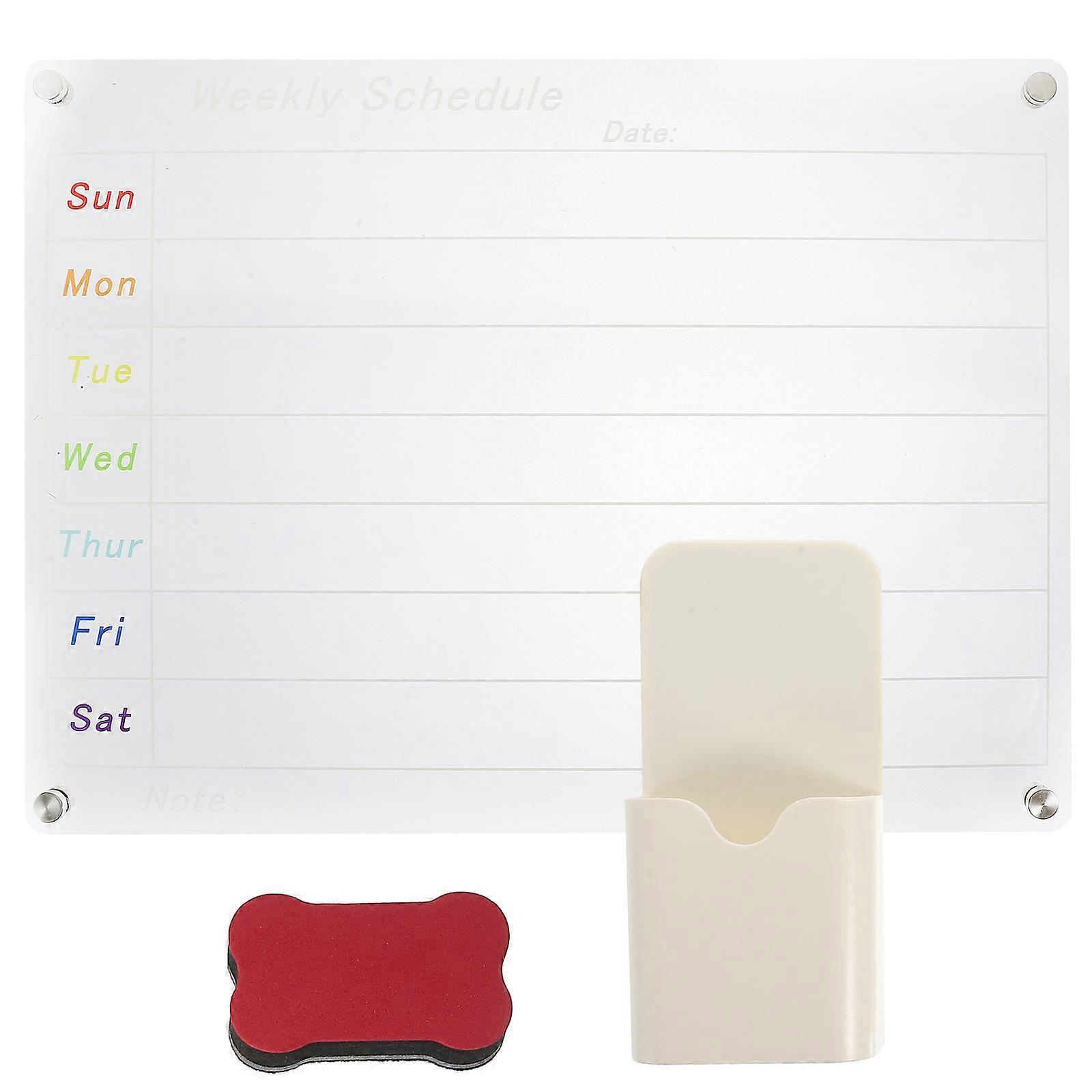 Dry Erase Board For Fridge Weekly Planner Rectangular Simple Design 1Pcs