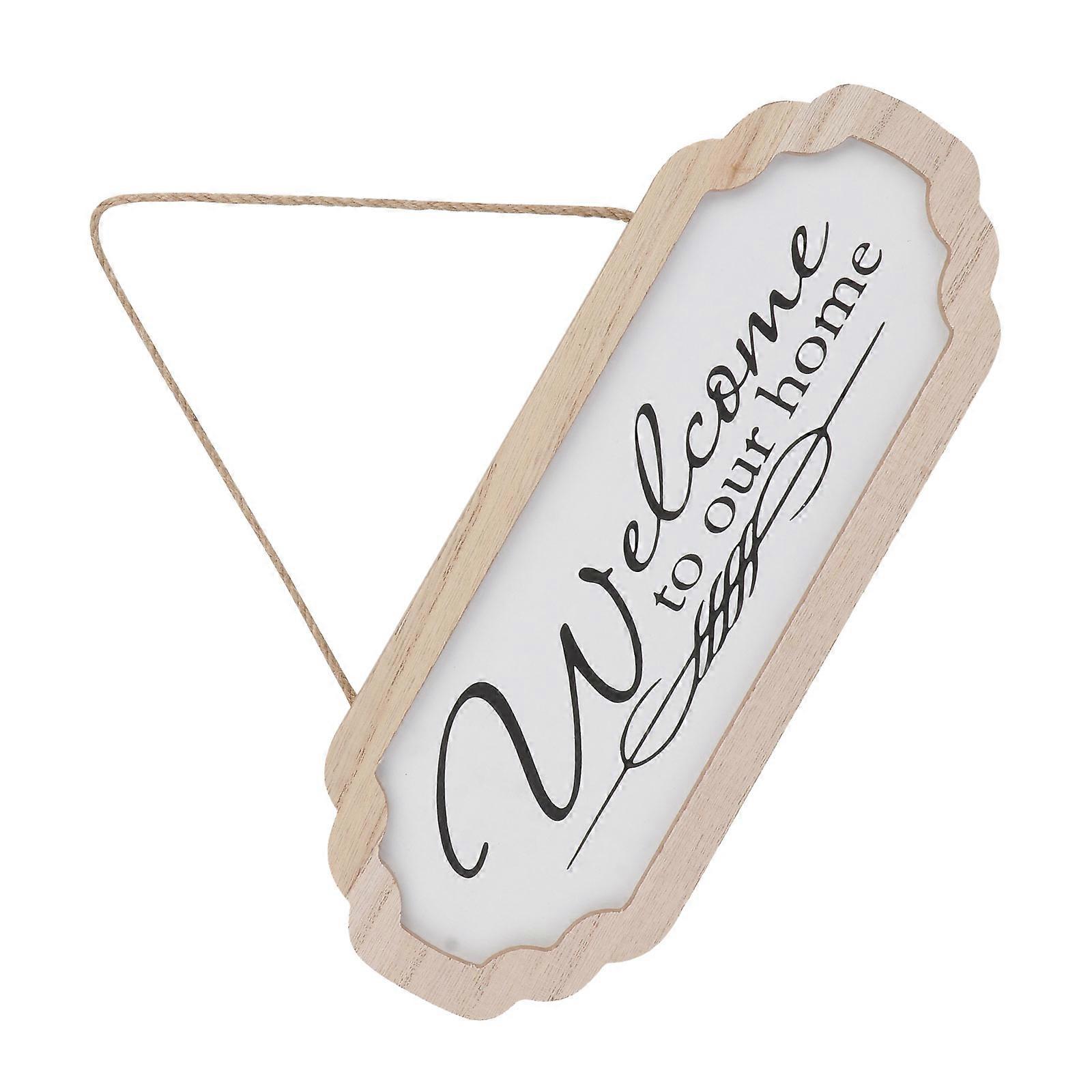 Wooden Welcome To Our Home Sign And Easy To Use For Front Door 1Pcs