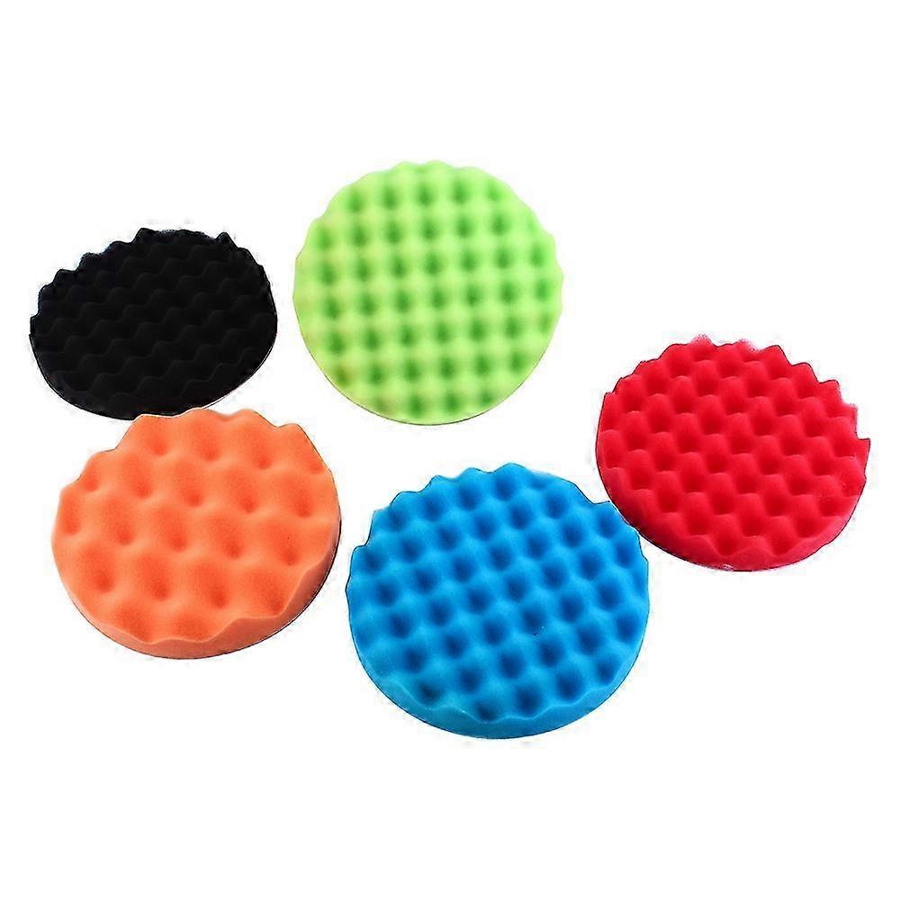 7Pcs 7 Sponge Polishing Waxing Buffing Pads Set with M14 Drill Adapter for Car Polishers