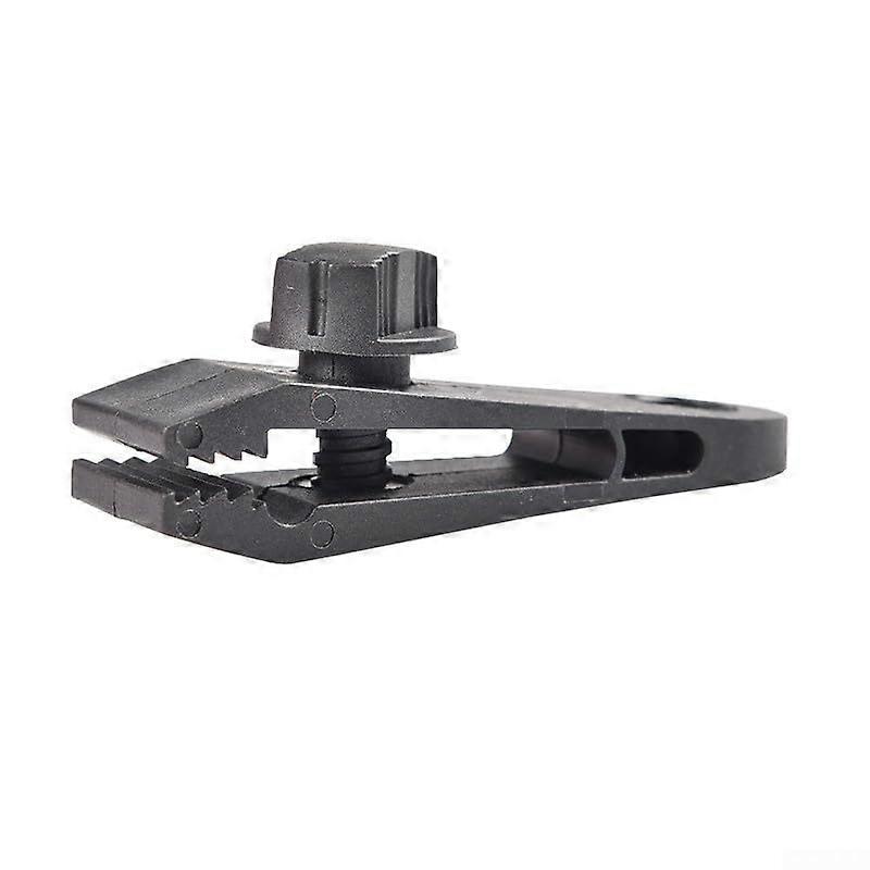 Secure your outdoor equipment with 10 tarp clips and a nylon plastic tension strap set.
