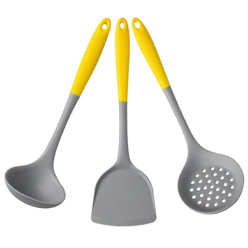 Heat Resistant Silicone Cooking Utensil Set Nonstick Spatula & Spoon Kit with Scald Proof Handle and Non Slip Design for Kitchen Use