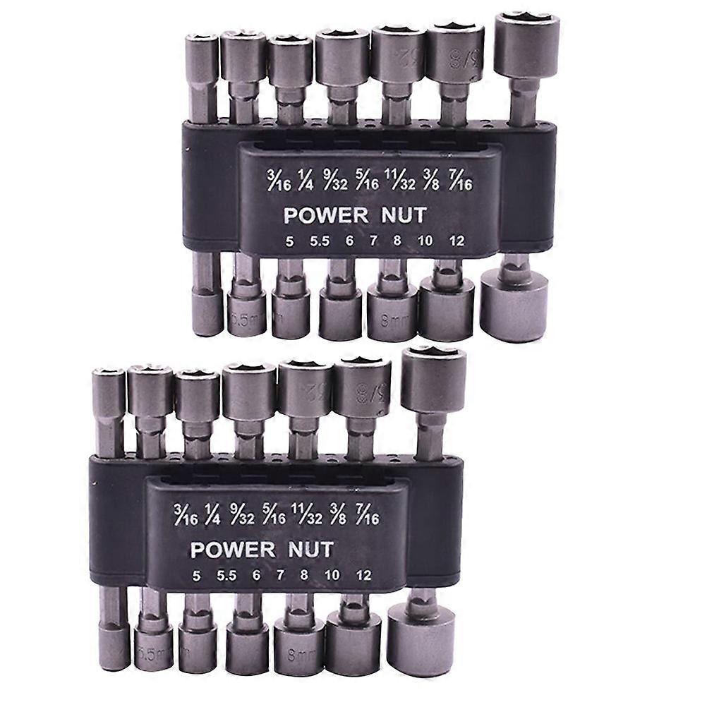 Socket Set Metric Nonmagnetic Spline Bit Car Repair Grey 7x8x3cm High Torque 14Pack