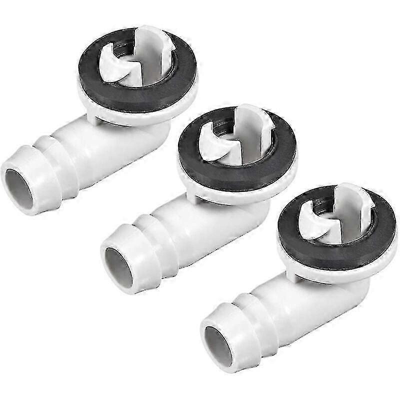 Air Conditioning Drainage Hose Connector Elbow Fitting - 15mm Compatible with Mini-Split & Window AC Units, Pack of 3 Parts