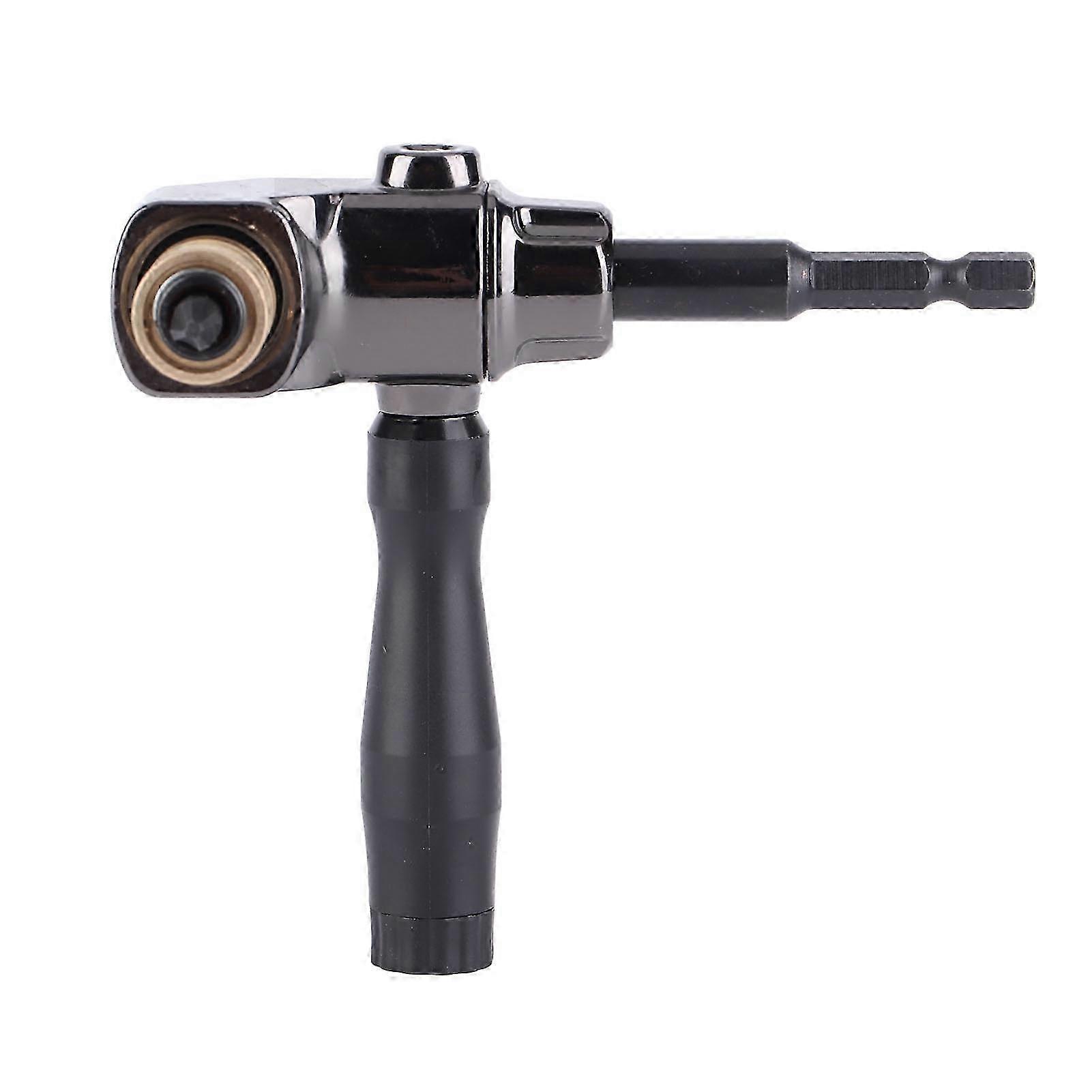 90 Degree Right Angle Drill Attachment Adapter with Hand Tight Chuck - Cordless Drill Accessory with 3 Jaw Design for Easy Use
