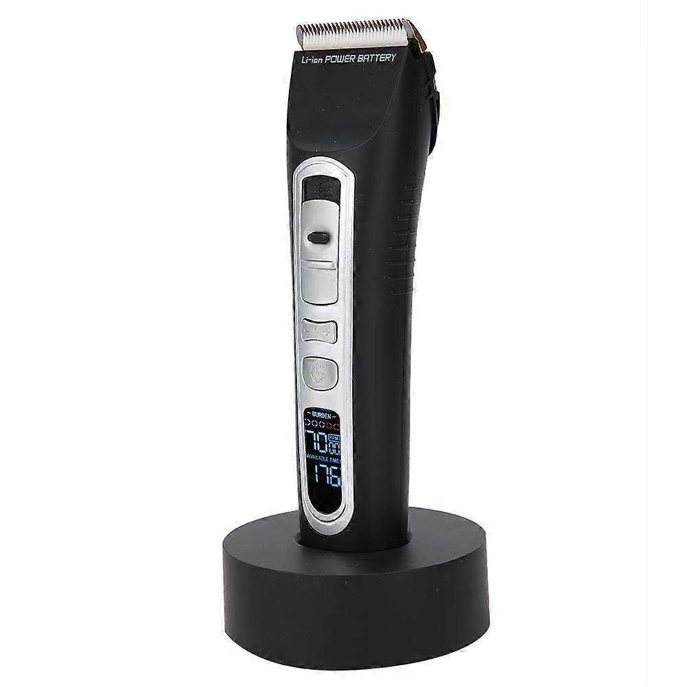 Cortapelos Eléctrico Multi Funcional LCD Digital Display Recargable Cortapelos con Base Negro