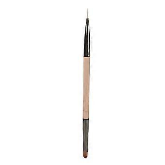 Nail Art Brush Double Headed Painting Transparent Brown Nail Liner Brushes for Manicure Salon