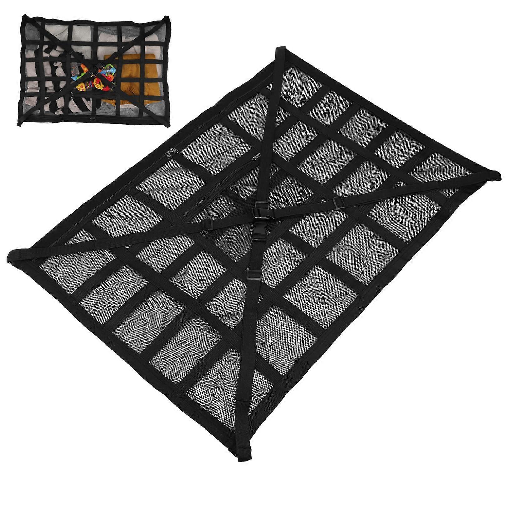 Car Accessories Storage Bag Overhead Ceiling Organizer, Small Size, Felt Net Bag, Black