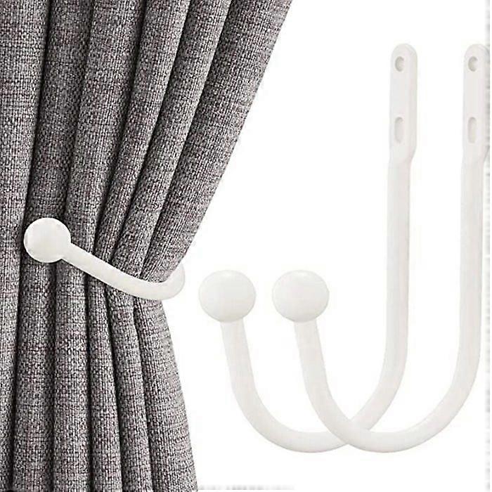 2pcs-16CM U-shaped curtain hooks, fixed curtain storage, multi-purpose hooks for home tiebacks