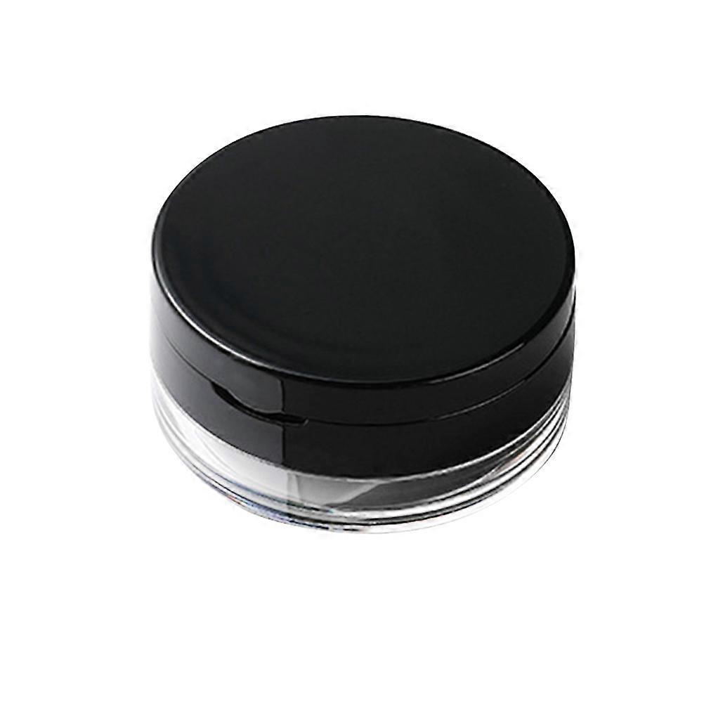 1Pc 10g Portable Black Empty Cosmetic Case with Mirror and Dispensing Container