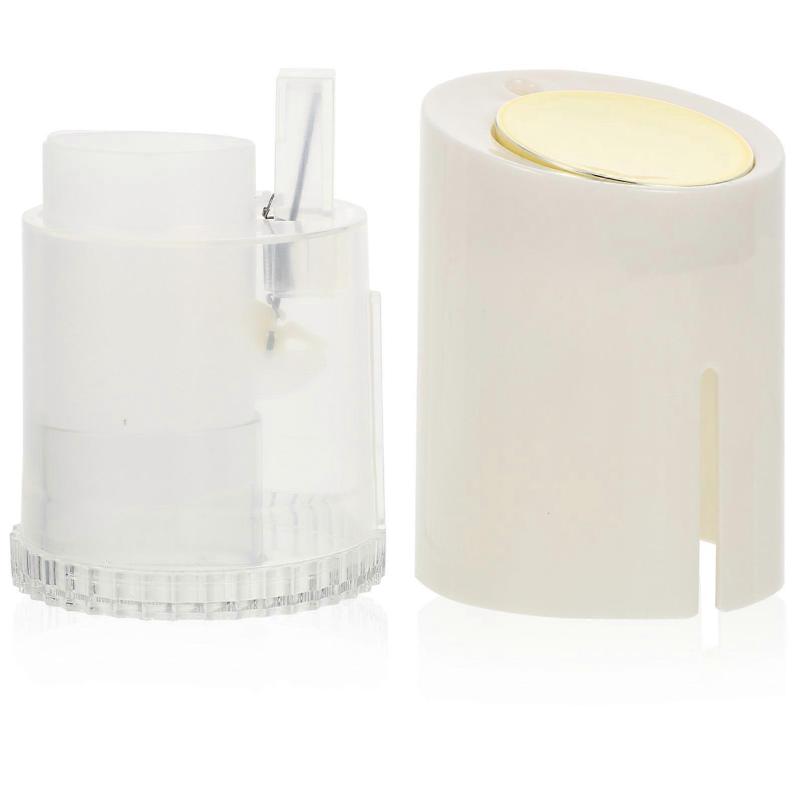 White Acrylic Toothpick Holder with Simple Design for Home Use and Storage 3.5 x 3.5 x 5.5 Inches
